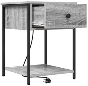 Éjjeliszekrény 2 pcs Szürke sonoma 42 x 41 x 56 cm Faanyag