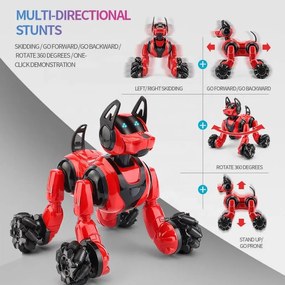 Stunt Dog Karkötő Távirányítós Driftelő Okos Robot Kutya 7.4V Akku 2.4 Ghz