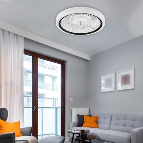 LED Mennyezeti lámpa ventilátorral GEMMA LED/37W/230V fehér + távirányító