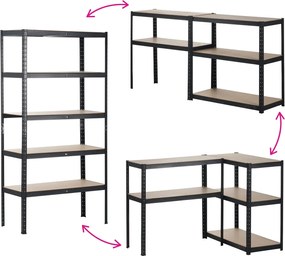 Polcállvány, tölgy/fekete, RADMAN