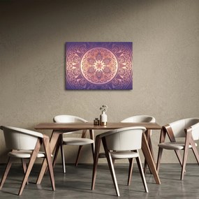 Kép - Mandala lila színátmeneten (70x50 cm)