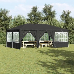 buli sátor 10 oldalfallal antracit 6x4 m PE