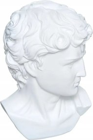 Dekoráció fehér Dávid fej, műanyag, Klasszikus