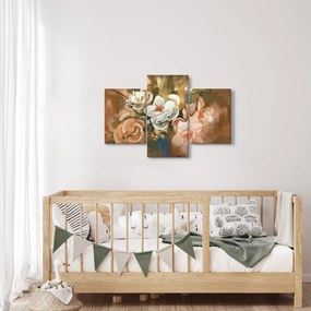 Kép - Festett csokor virág (90x60 cm)