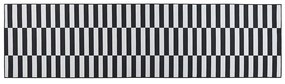 Fekete és fehér futószőnyeg 80 x 300 cm PACODE Beliani
