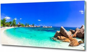 Fotó 100x50 falikép Seychelle-szigetek tengerpart