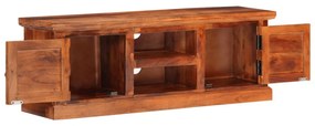 tömör akácfa TV-szekrény ajtóval 112 x 30 x 40 cm