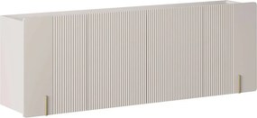 Malmi függesztett négyajtós komód 200 cm - kasmír / crema bianca / arany