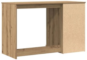 vidaXL Asztal tárolóval, Mesterséges tölgy, 50x115x75 cm, Mérnöki fa