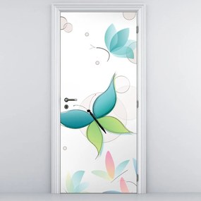 Fotótapéta ajtóra - absztrakt pillangó (95x205cm)