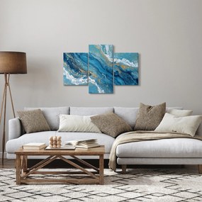 Kép - Világoskék márvány arannyal II. (90x60 cm)