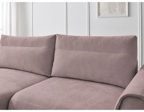 Világos rózsaszín sarokkanapé Aden – Bobochic Paris