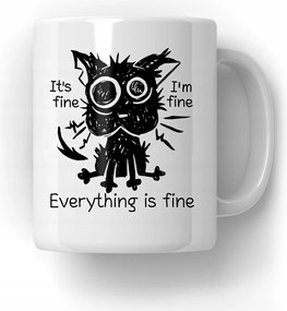 Bögre Stressed Cat Ajándék Macska Ajándék