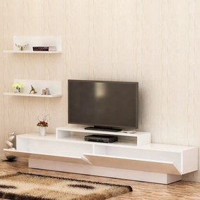 Lucca TV-állvány, fehér, 180 cm