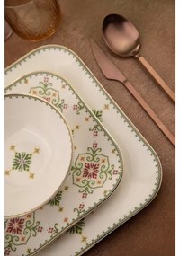 26 részes étkészlet fehér/zöld/porcelán