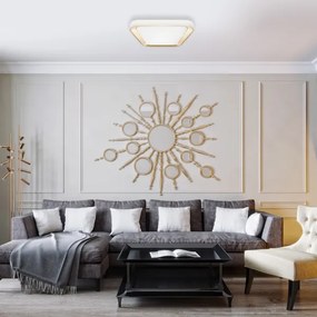 LED dimmelhető mennyezeti lámpa QUADRO LED/38W/230V 3000-6000K fehér/arany + DO