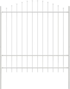 vidaXL Kerti Kerítés 7 pcs Fehér 170 x 215 cm Porszórt acél