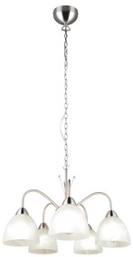 Fehér-ezüstszínű függőlámpa üveg búrával ø 55 cm Dobby – Trio