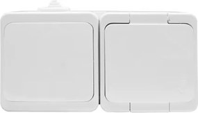 Prolex Hermetik egykapcsolós kapcsoló fehér n/vakolat aljzat fehér