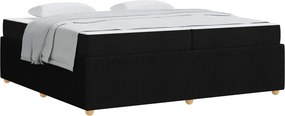 vidaXL Ágykeret matracmal Fekete 200 x 200 cm szövet