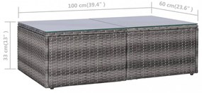 vidaXL 8-részes szürke polyrattan kerti bútorszett párnákkal