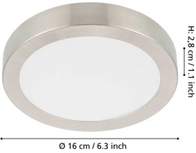 Eglo 900583 - dimmelhető LED mennyezeti lámpatest FUEVA LED/11W/230V króm