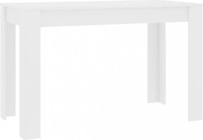 fehér szerelt fa étkezőasztal 120 x 60 x 76 cm