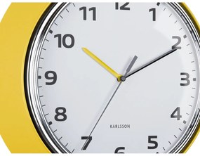 Karlsson 6006YE design falióra sárga, 34 cm átmérővel