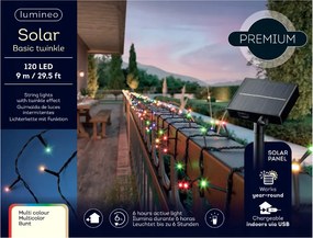 Kültéri napelemes karácsonyfa lámpa 120 Led kerti színes 9m