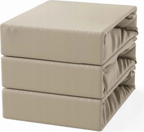 Pamut Gumis Lepedő 120x200 Sötét Bézs