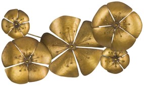 FLOWER GOLDY V bronz vas fali dekoráció