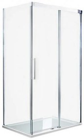 Fabio aszimmetrikus szögletes zuhanykabin,tálca nélkül Easy clean bevonattal 120x90x200 cm