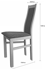 Étkezőszék ZOE tölgy/sötétbarna