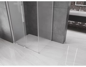 Mexen Velar, zuhanykabin tolóajtóval 120 x 110 cm, 8 mm-es matt üveg, króm, 871-120-110-31-01