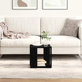 Dohányzóasztal Fekete tölgy MDF 32 x 32 x 30 cm Egyszerű