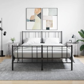 2 db szürke sonoma színű szerelt fa éjjeliszekrény 40x40x50 cm