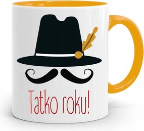 Sárga Apák Napi Bögre Az Év Apukájának! fényképes nyomattal