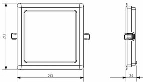 Opple 26666 - LED Fürdőszobai beépíthető lámpa LED/24W/230V 3000K IP44