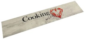 cooking feliratos mosható bársony konyhaszőnyeg 60 x 300 cm