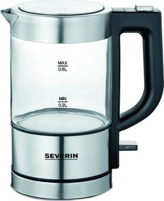 Severin WK 3472 - Gyorsforraló 0,5 l 1100W/230V rozsdamentes acél/üveg