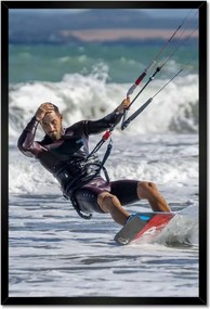 Poszterek keretben 40x60 Kitesurfing Kitesurfer