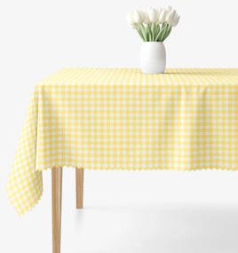 Goldea teflonos asztalterítő - sárga kockás 120 x 160 cm