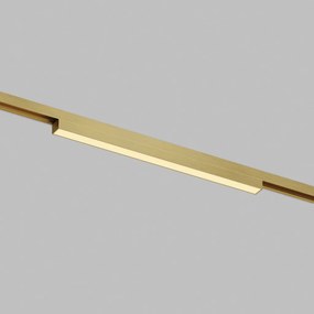 Track light SHINE LINEAR ZigBee, 48V, 10W, 2700–6000K, IP20, satin brass, aluminum — DK/EU-5951-SB