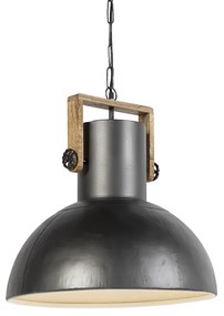 Ipari függőlámpa sötétszürke mangófa betéttel - Mangoes