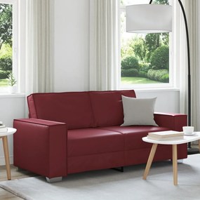 Párnázott Kanapé - Bordó 140 cm Műbőrből