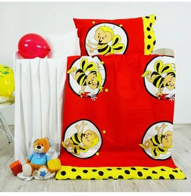 EMI méhecskés piros gyerek ágyneműhuzat, Párna 70x90