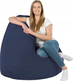 Puff Táska Sötétkék Plüss Fotel XXL