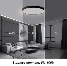 Brilagi - Dimmelhető POOL SMART LED/100 W/230 V Ø 80 cm Tuya Wi‑Fi fekete + távirányító