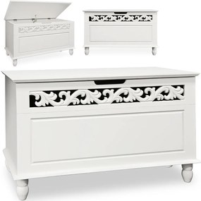 Casaria JERSEY fa láda, 80x40x48cm, fehér