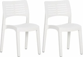 vidaXL 2 db fehér polipropilén kerti szék